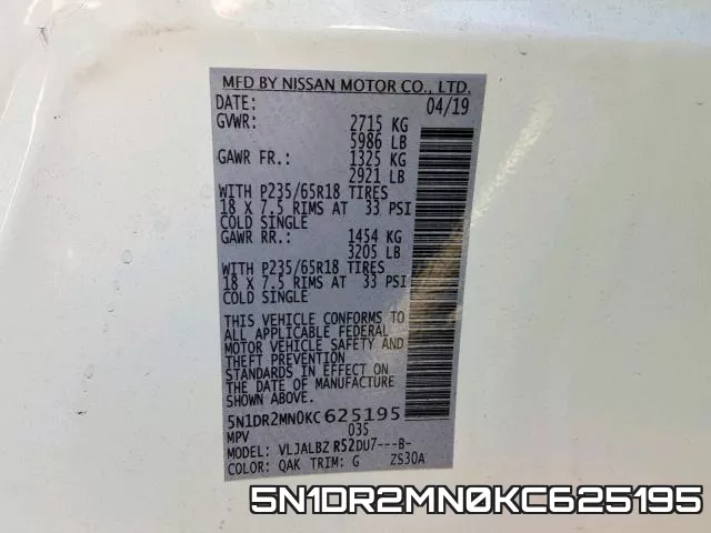 5N1DR2MN0KC625195