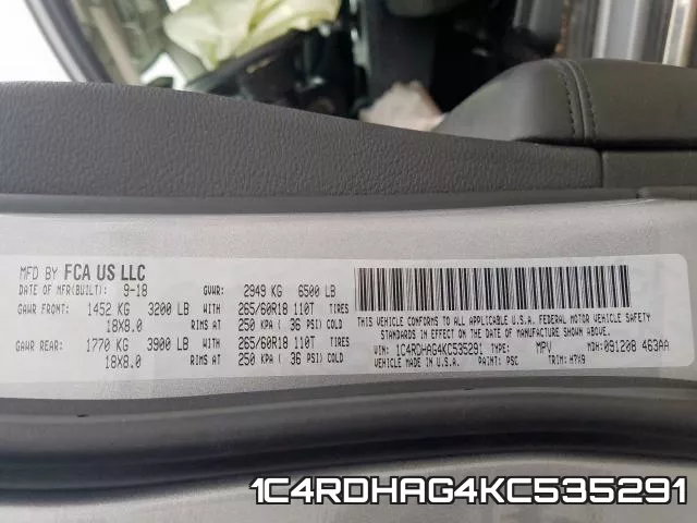 1C4RDHAG4KC535291