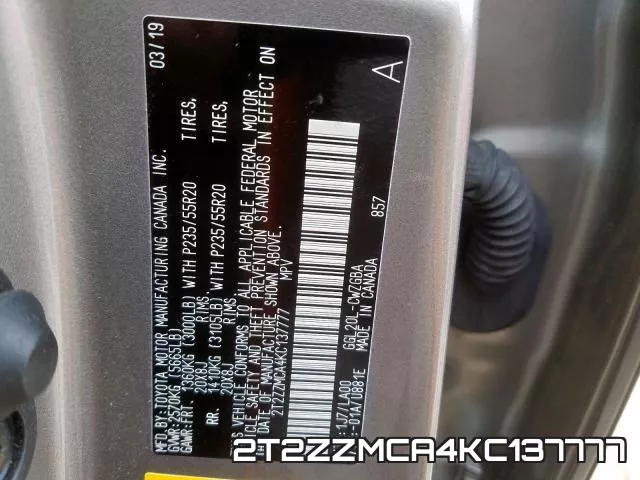 2T2ZZMCA4KC137777