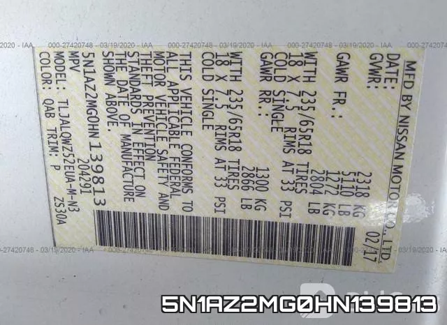 5N1AZ2MG0HN139813