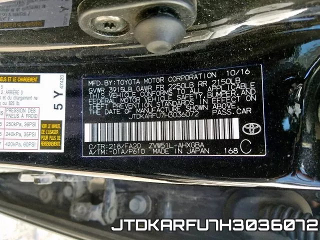 JTDKARFU7H3036072