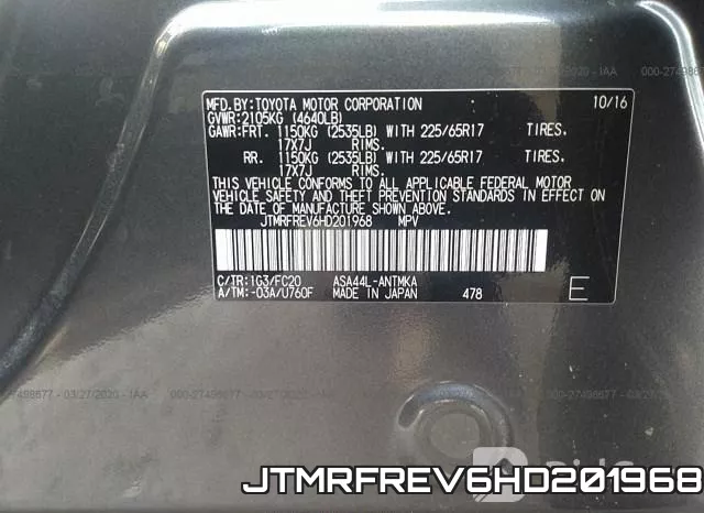 JTMRFREV6HD201968