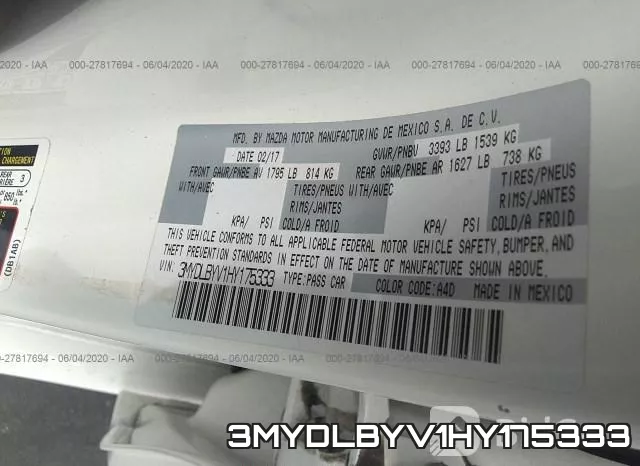 3MYDLBYV1HY175333