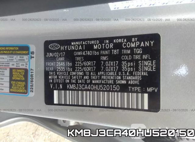KM8J3CA40HU520150