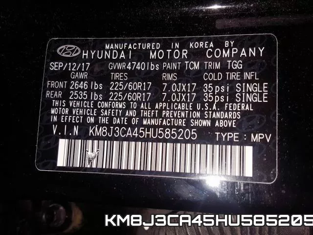 KM8J3CA45HU585205