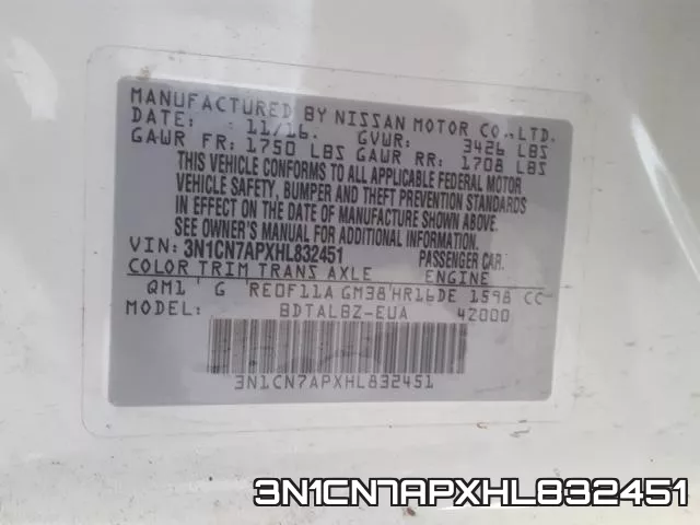 3N1CN7APXHL832451