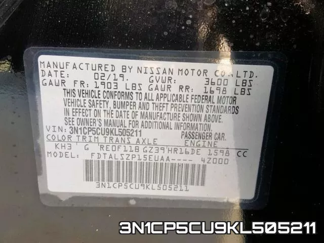 3N1CP5CU9KL505211