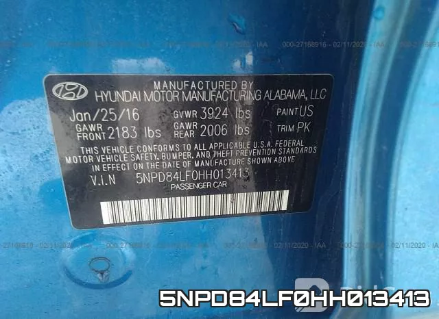 5NPD84LF0HH013413