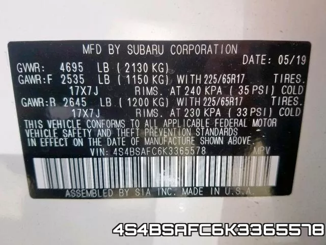 4S4BSAFC6K3365578