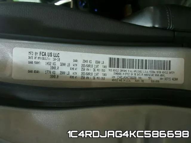 1C4RDJAG4KC586698