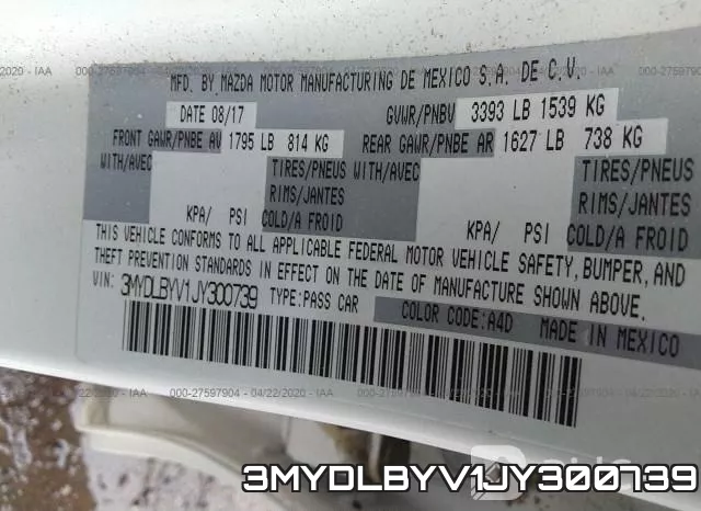 3MYDLBYV1JY300739
