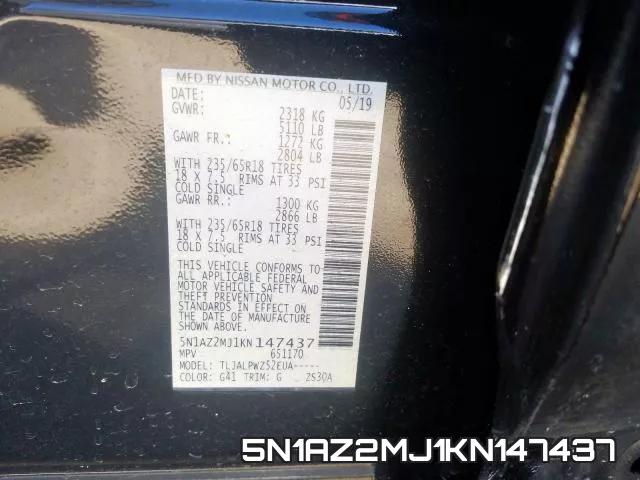 5N1AZ2MJ1KN147437