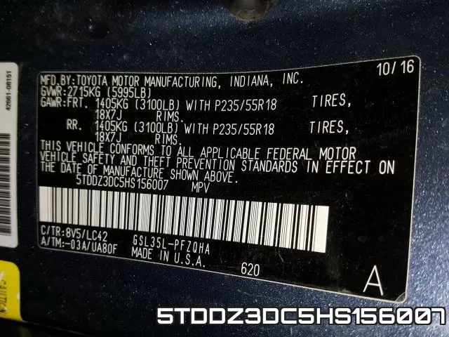 5TDDZ3DC5HS156007