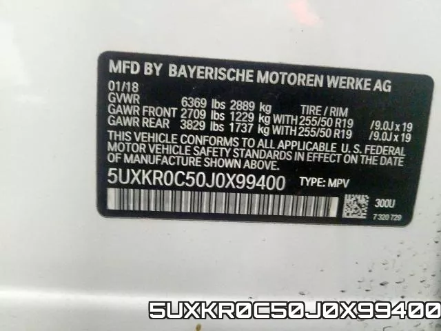5UXKR0C50J0X99400