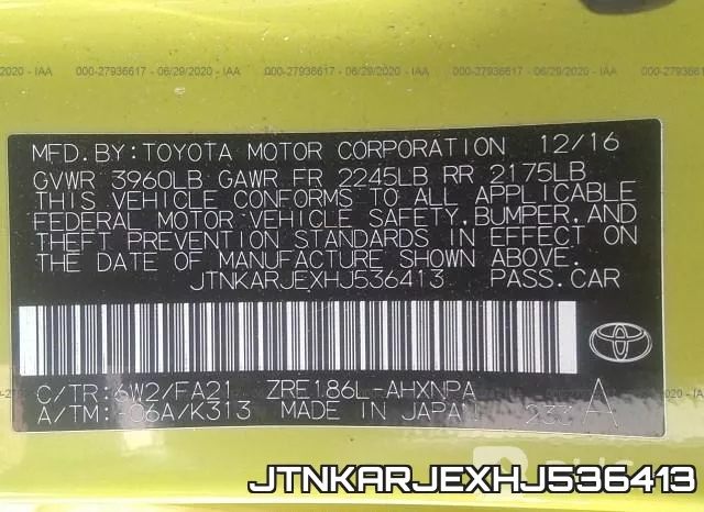 JTNKARJEXHJ536413