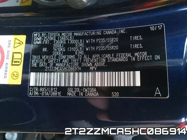 2T2ZZMCA5HC086914