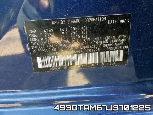 4S3GTAM67J3701225