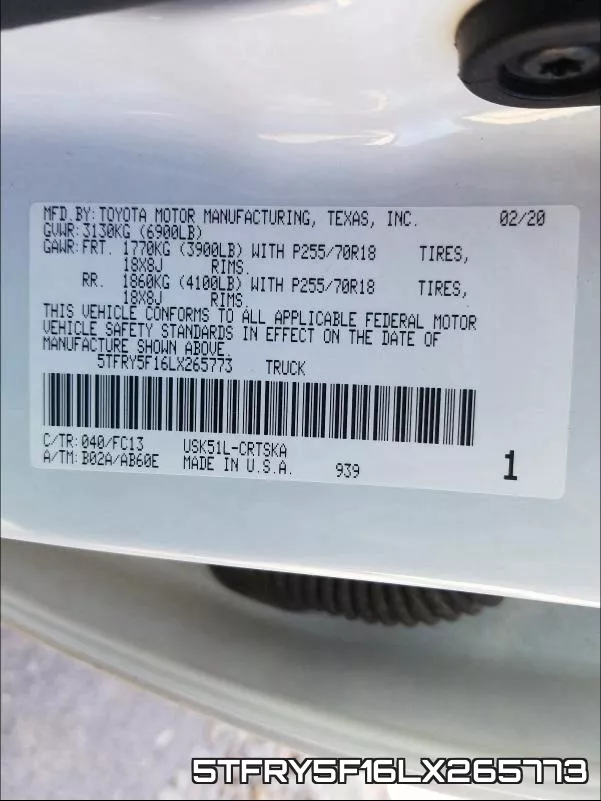 5TFRY5F16LX265773