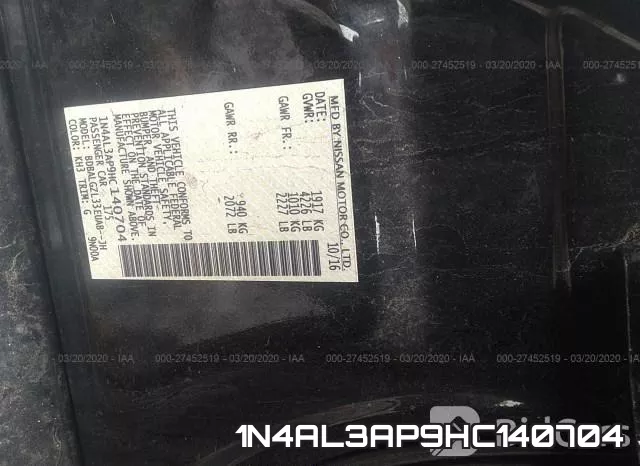 1N4AL3AP9HC140704