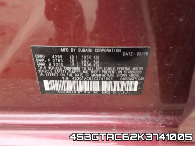 4S3GTAC62K3741005