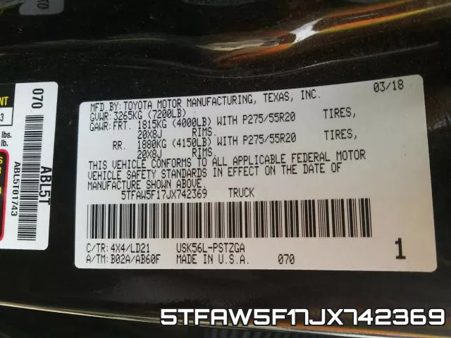 5TFAW5F17JX742369