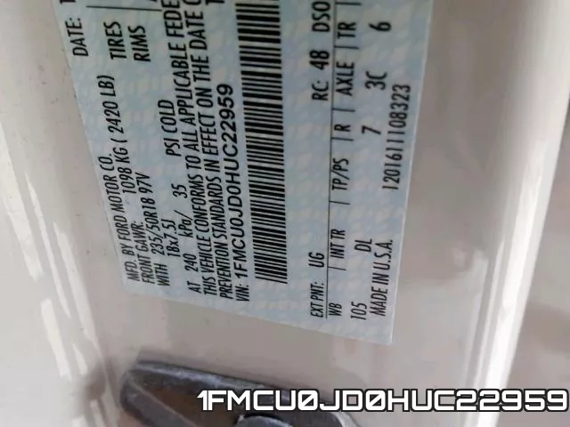 1FMCU0JD0HUC22959