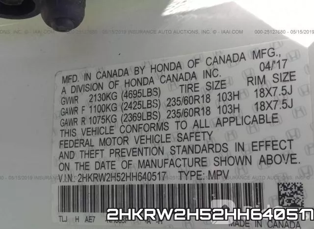2HKRW2H52HH640517