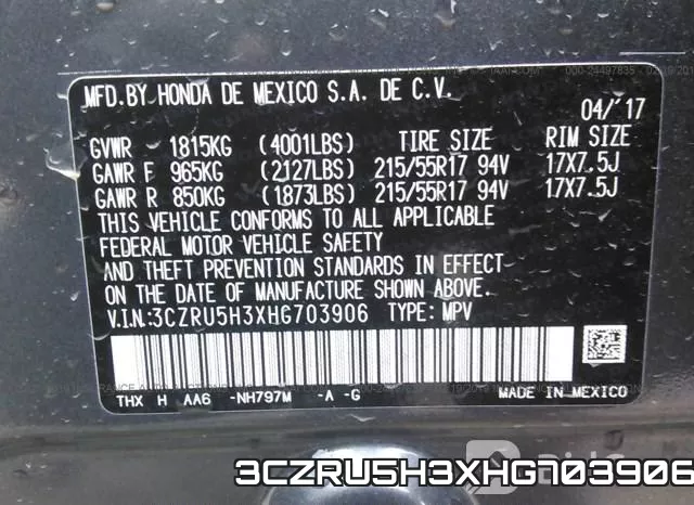 3CZRU5H3XHG703906