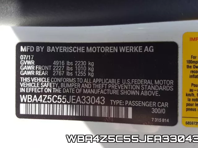 WBA4Z5C55JEA33043