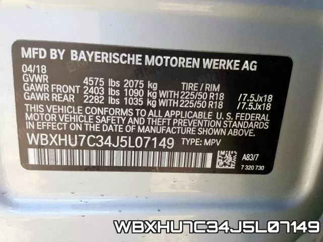 WBXHU7C34J5L07149