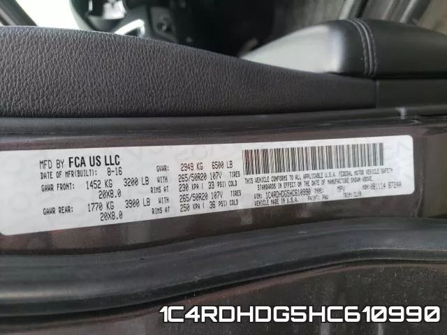 1C4RDHDG5HC610990