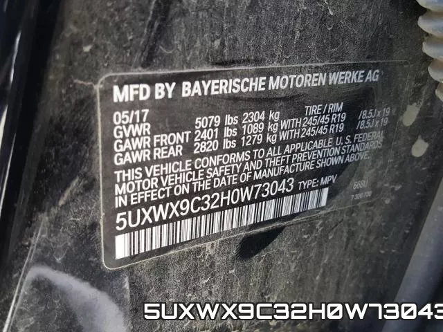 5UXWX9C32H0W73043