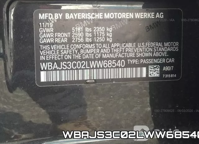 WBAJS3C02LWW68540