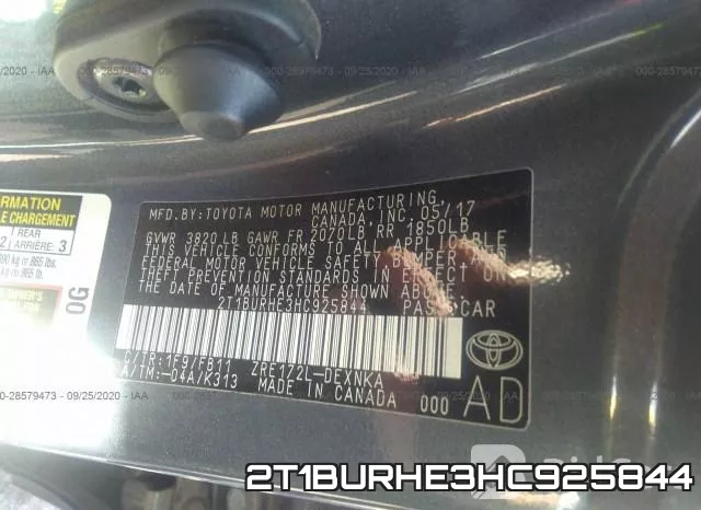 2T1BURHE3HC925844