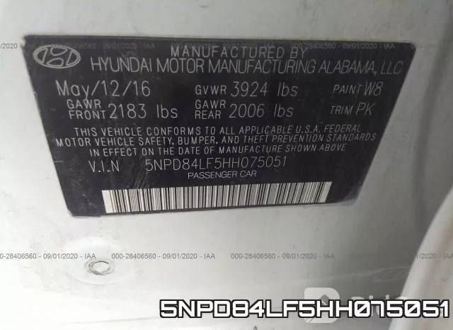 5NPD84LF5HH075051