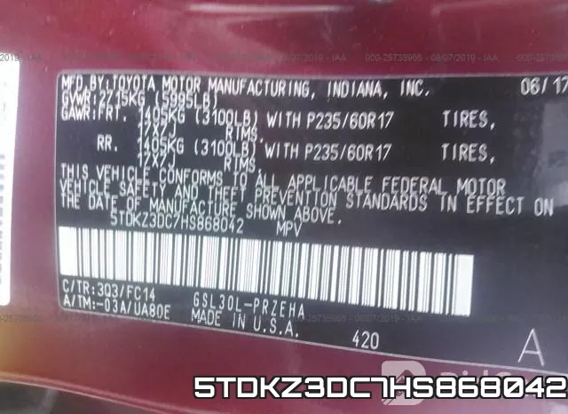 5TDKZ3DC7HS868042