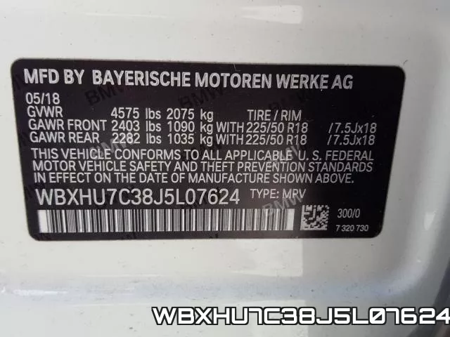 WBXHU7C38J5L07624