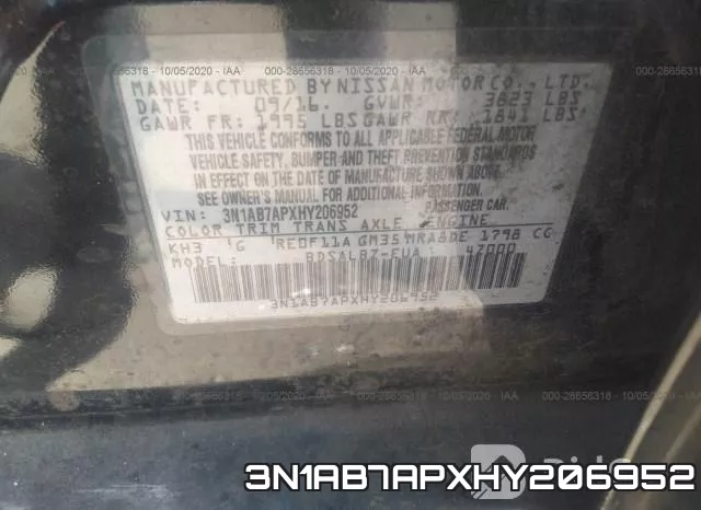 3N1AB7APXHY206952