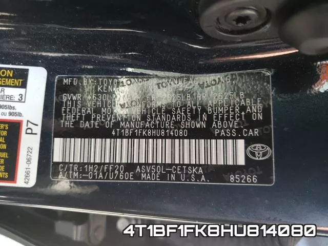 4T1BF1FK8HU814080