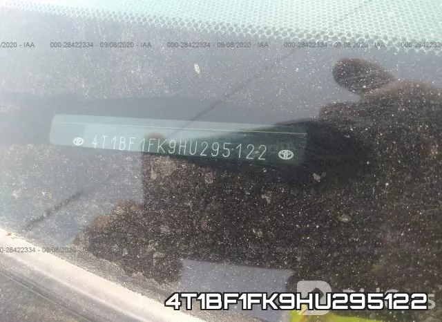 4T1BF1FK9HU295122