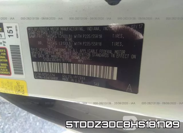 5TDDZ3DC8HS181709