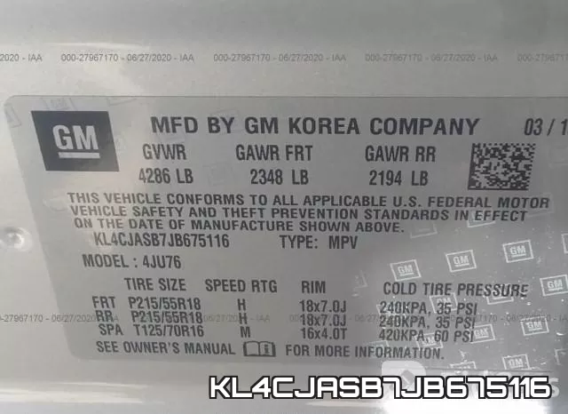 KL4CJASB7JB675116