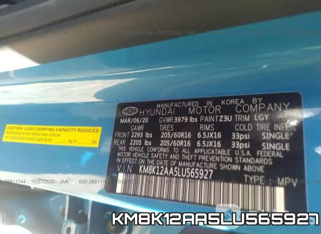 KM8K12AA5LU565927