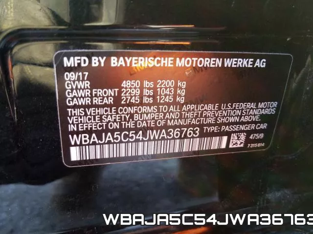 WBAJA5C54JWA36763