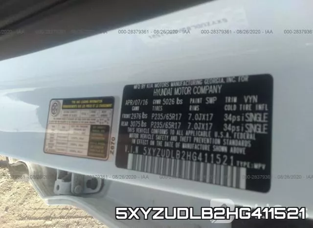 5XYZUDLB2HG411521