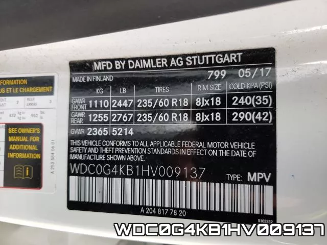 WDC0G4KB1HV009137
