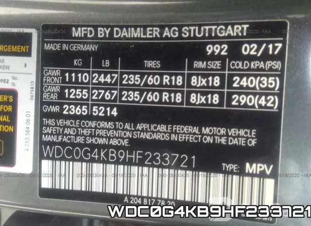 WDC0G4KB9HF233721