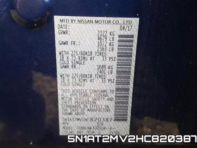 5N1AT2MV2HC820387