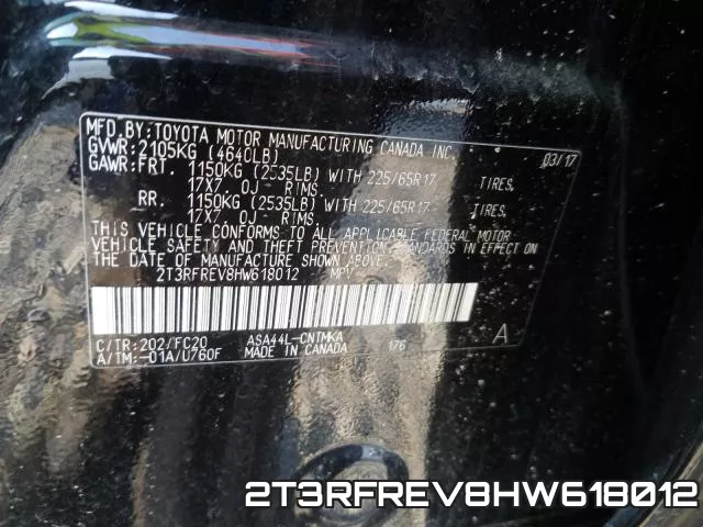 2T3RFREV8HW618012