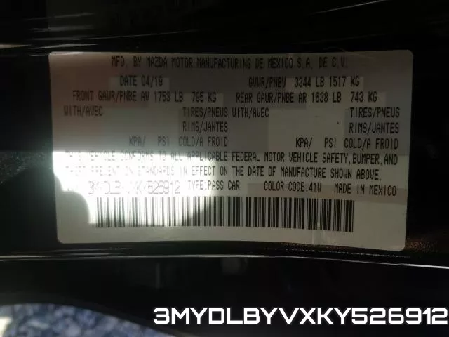 3MYDLBYVXKY526912